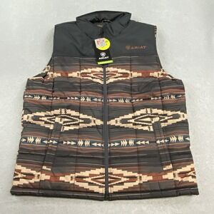 Ariat Jacket Mens XL Black Crius Vest Conceal Carry Cornstalk Aztec Western